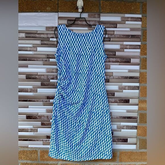 J. Mclaughlin Sleeveless Side Ruched Dress medium - Picture 1 of 8